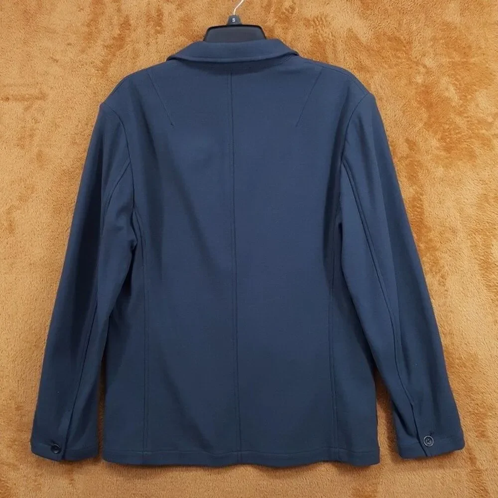 RAG & BONE Jacket Mens Size 38 Navy ACHILLES Knit Blazer Cotton Blend $598